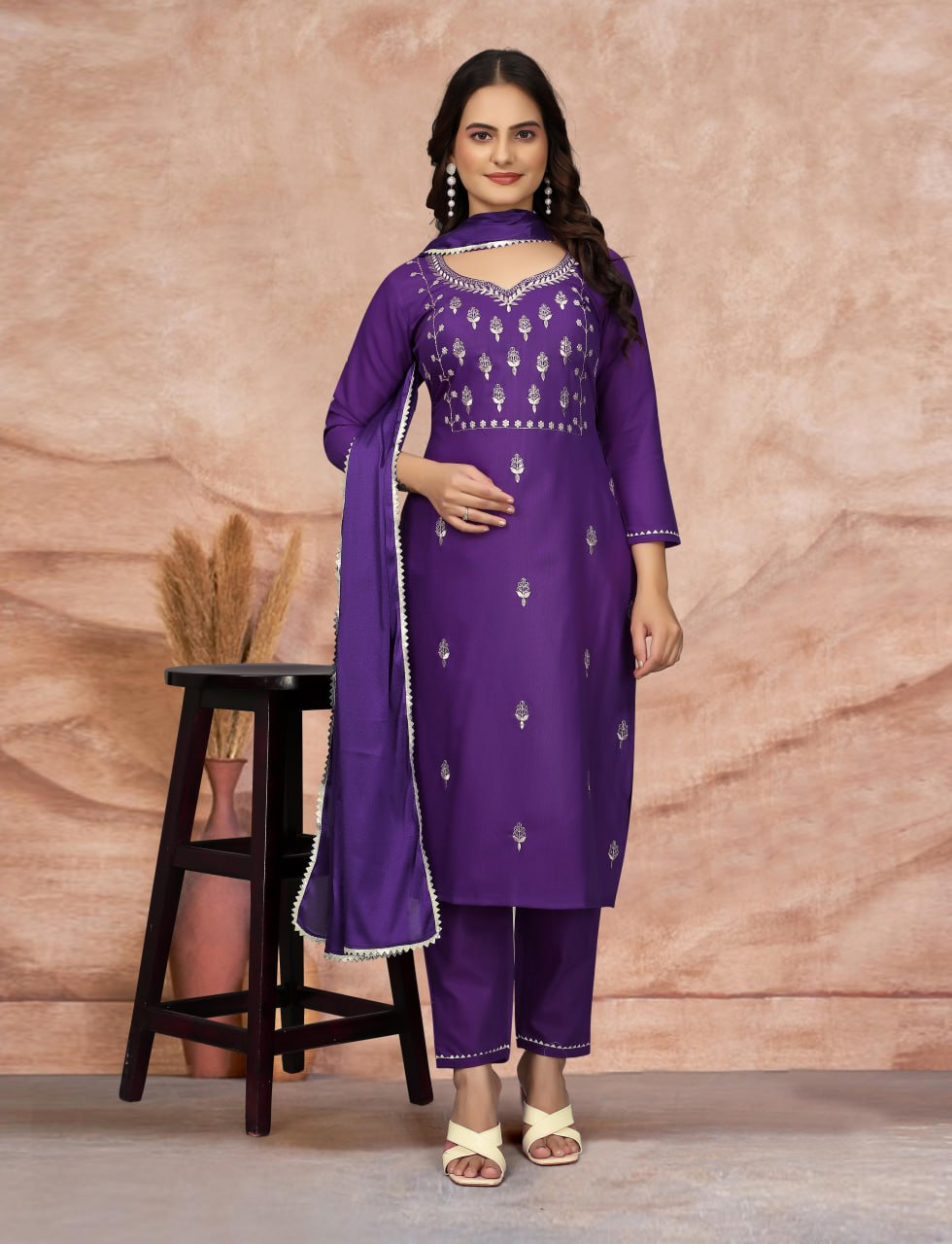 9Star Jasmine Festival Wear Kurti Pant With Dupatta Collection