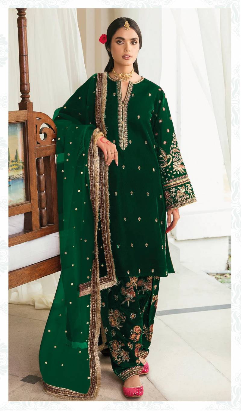 Deepsy Velvet 24 Series 32217 Embroidered Pakistani Salwar Suit
