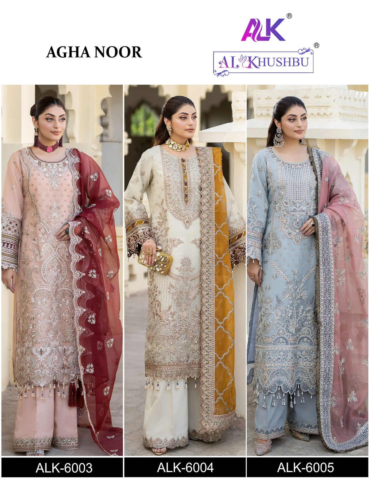 Al Khushbu Agha Noor Georgette Pakistani Salwar Suits