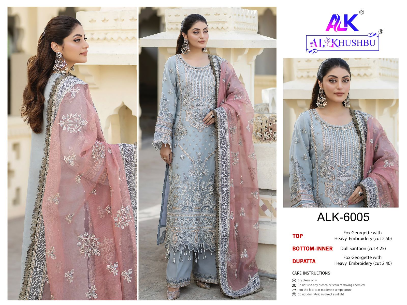 Al Khushbu Agha Noor Georgette Pakistani Salwar Suits