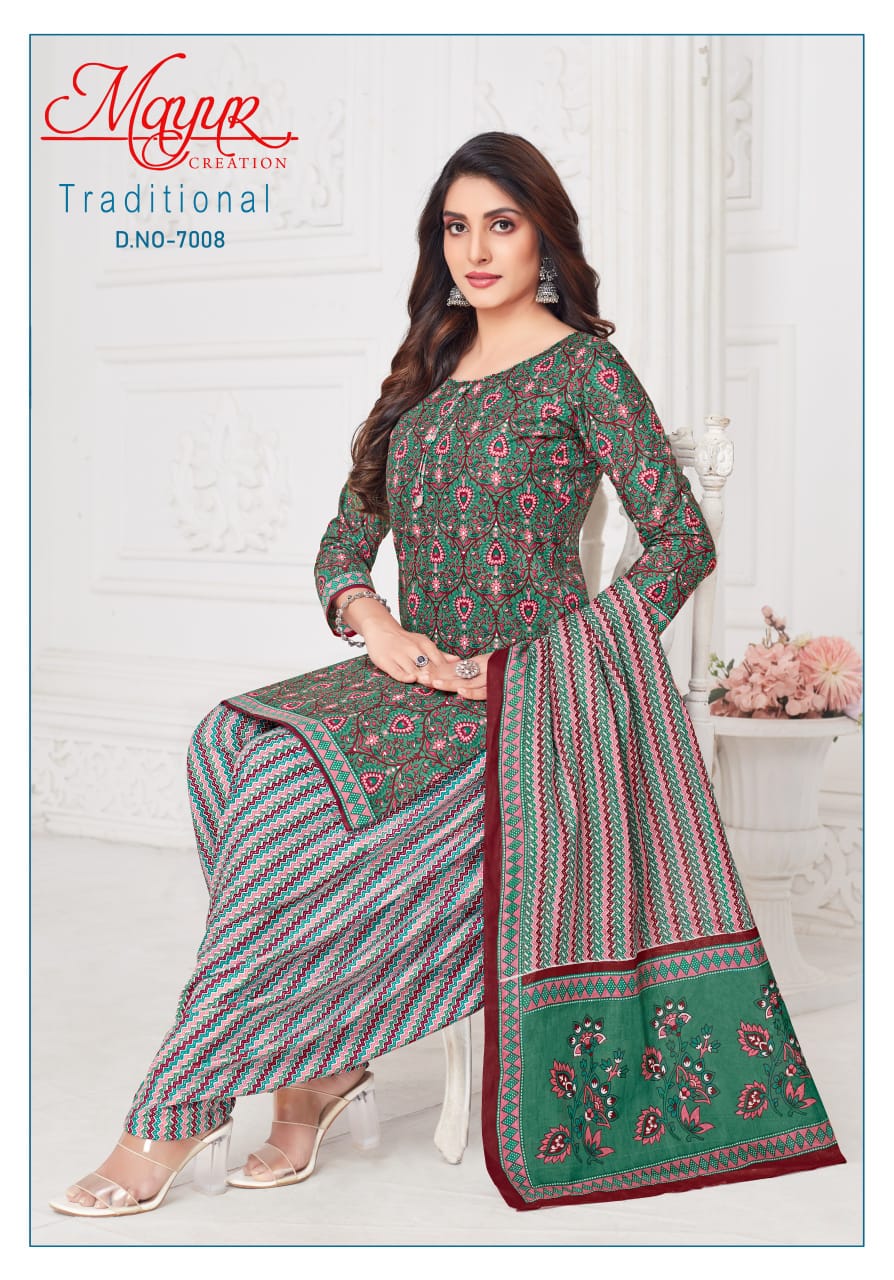 Mayur Traditional Vol 7 Cotton Dress Material Collection