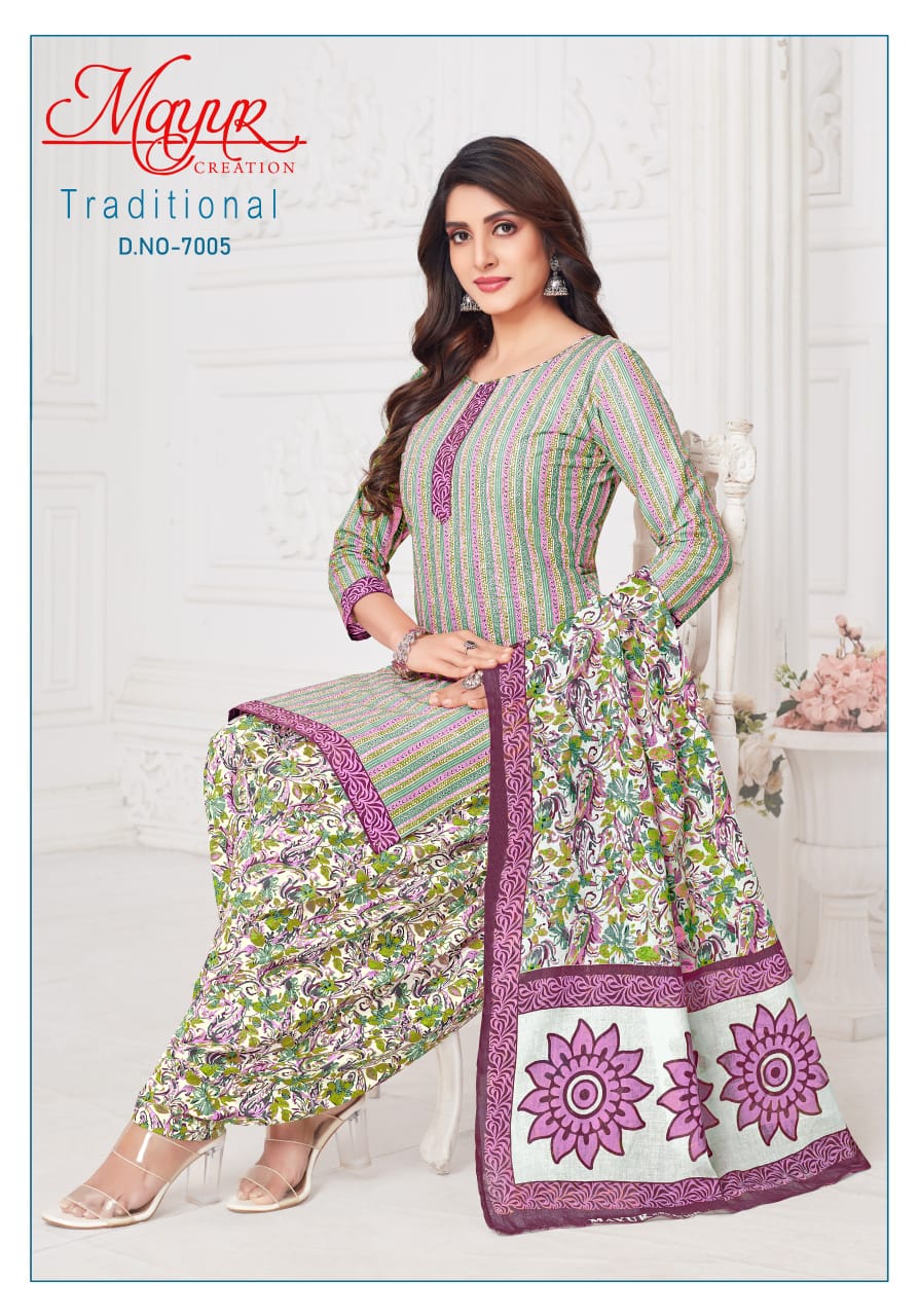 Mayur Traditional Vol 7 Cotton Dress Material Collection