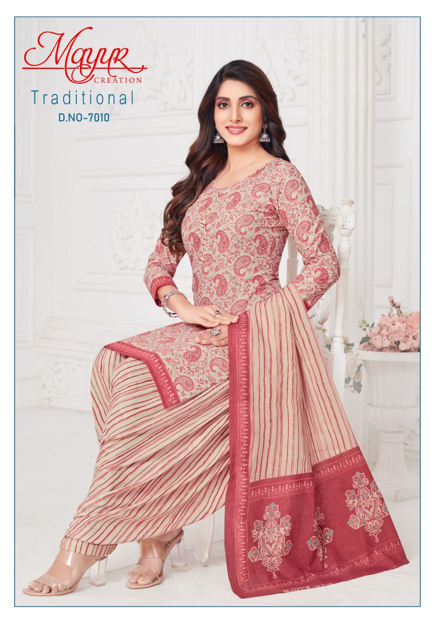 Mayur Traditional Vol 7 Cotton Dress Material Collection