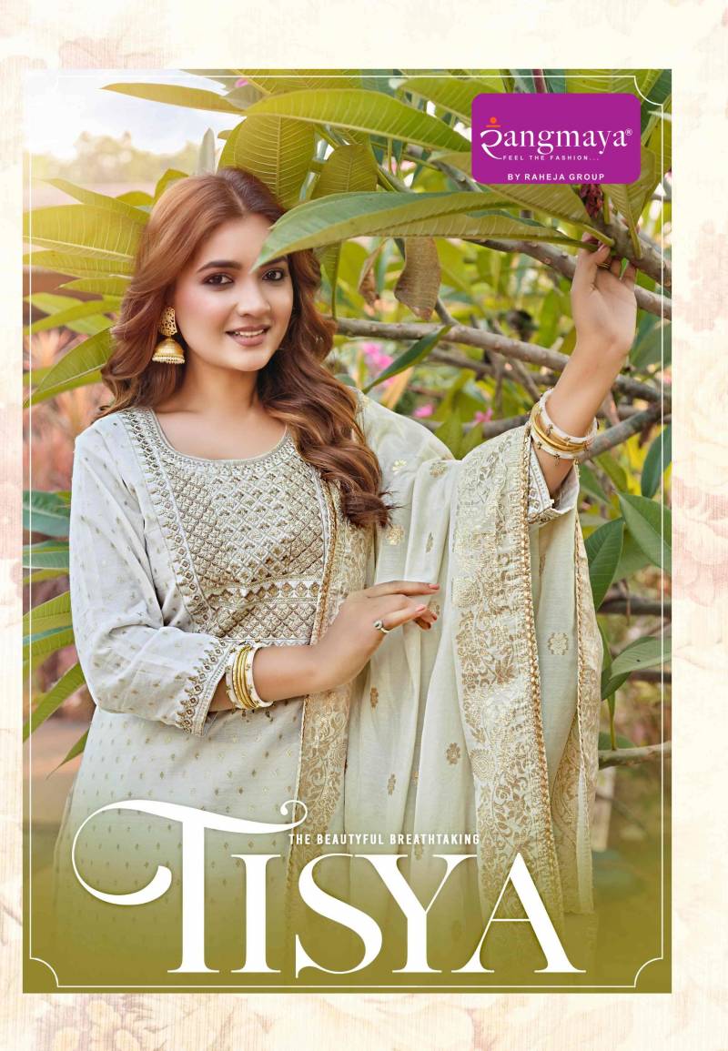 Rangmaya Tisya Chanderi Kurti Bottom With Dupatta