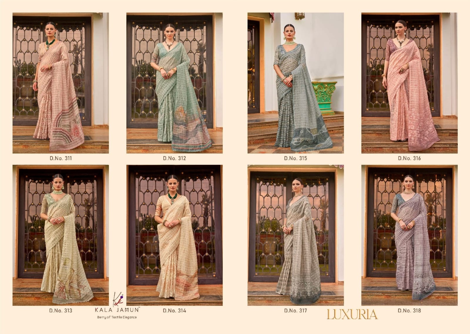 Kala Jamun Luxuria Tissue Silk Fancy Saree Collection