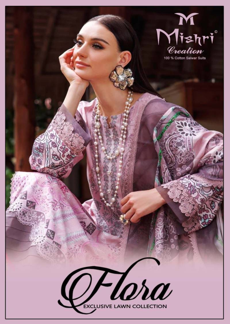 Mishri Flora 1 Lawn Cotton Printed Dress Material Collection