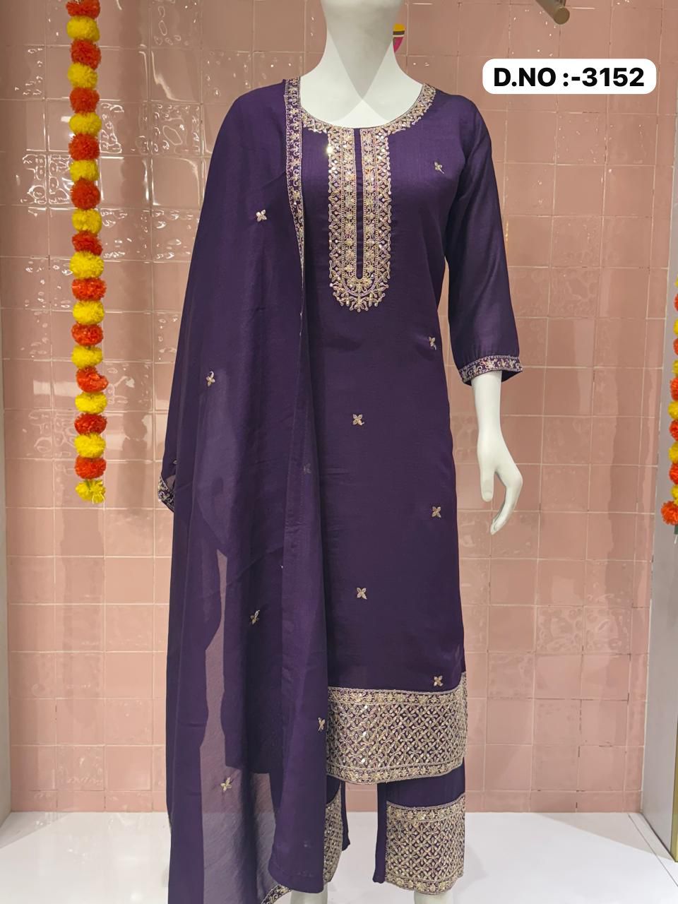 Ladies Flavour D No.3151 to 3157 Kurti Pant With Dupatta Collection