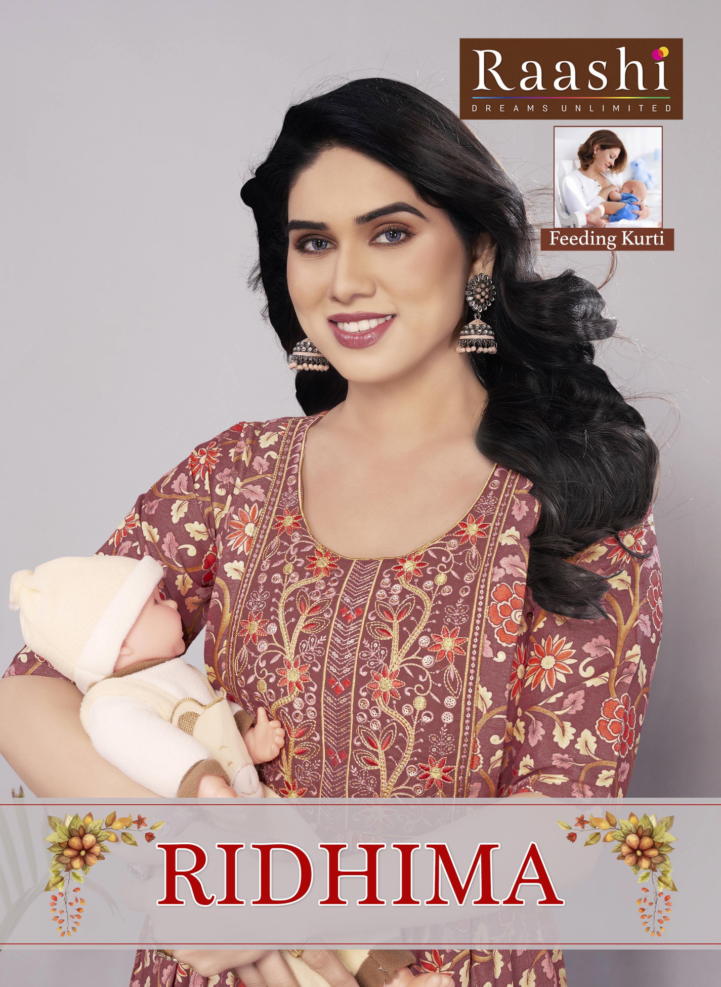 Raashi Ridhima Elegant Capsule Printed Feeding Kurti Collection