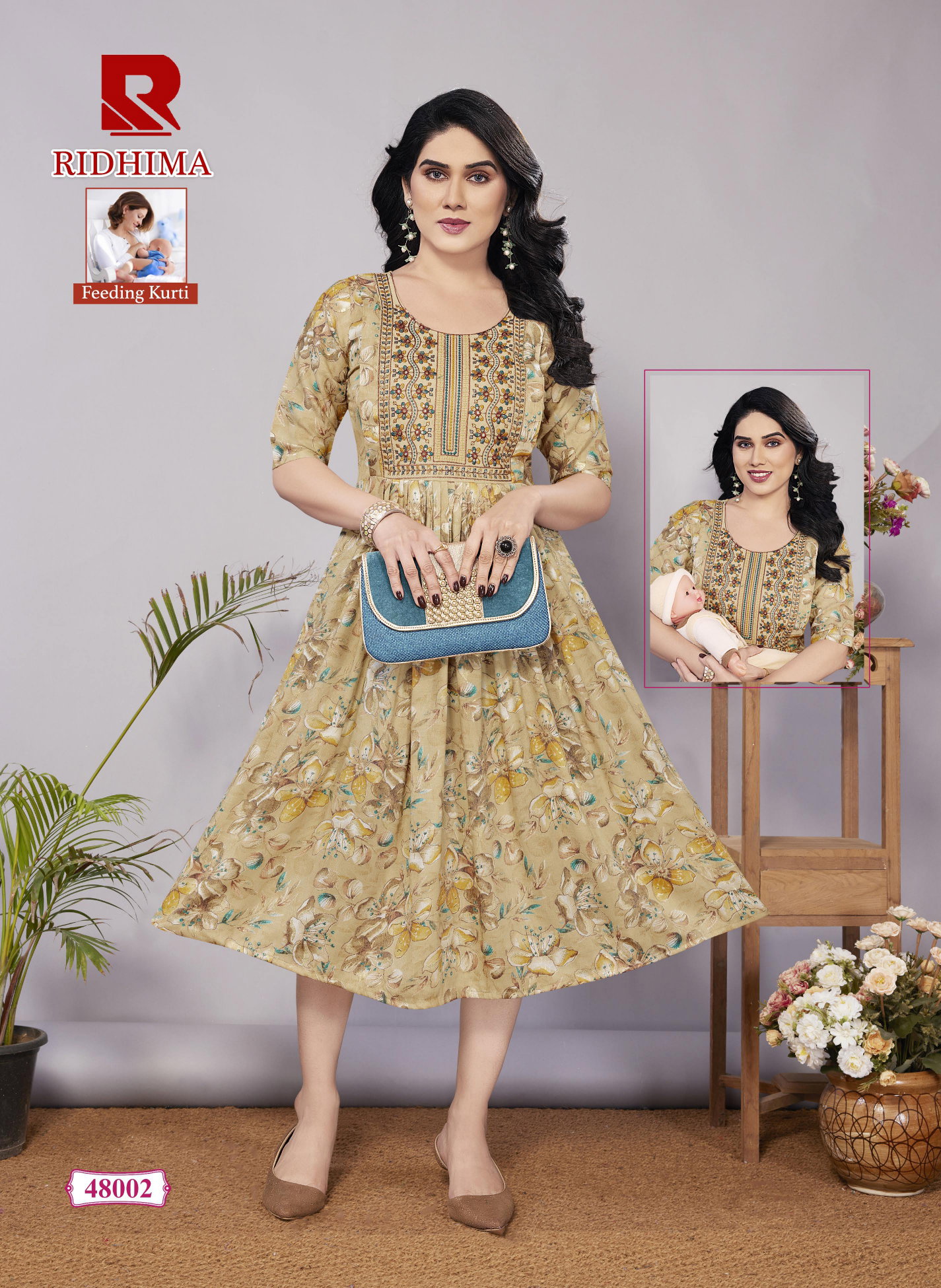 Raashi Ridhima Elegant Capsule Printed Feeding Kurti Collection