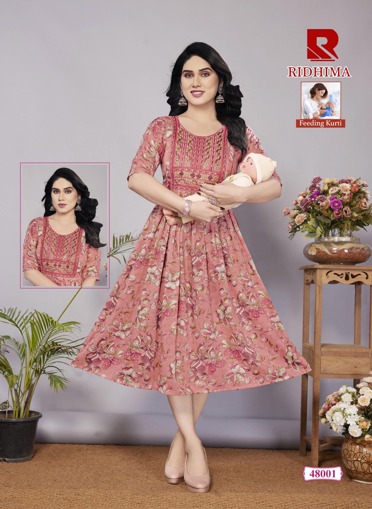 Raashi Ridhima Elegant Capsule Printed Feeding Kurti Collection