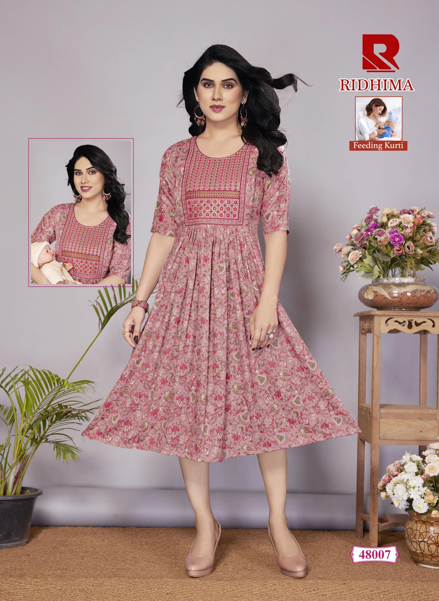 Raashi Ridhima Elegant Capsule Printed Feeding Kurti Collection
