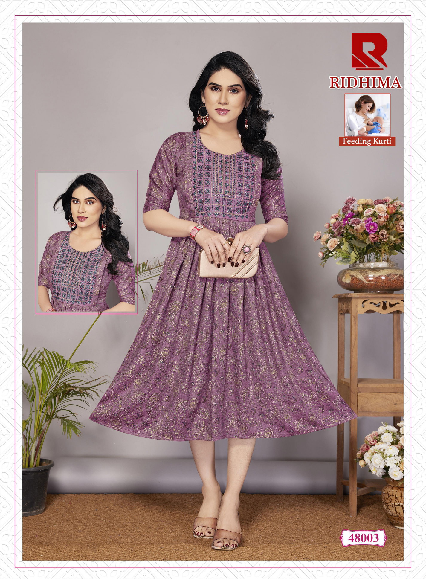 Raashi Ridhima Elegant Capsule Printed Feeding Kurti Collection