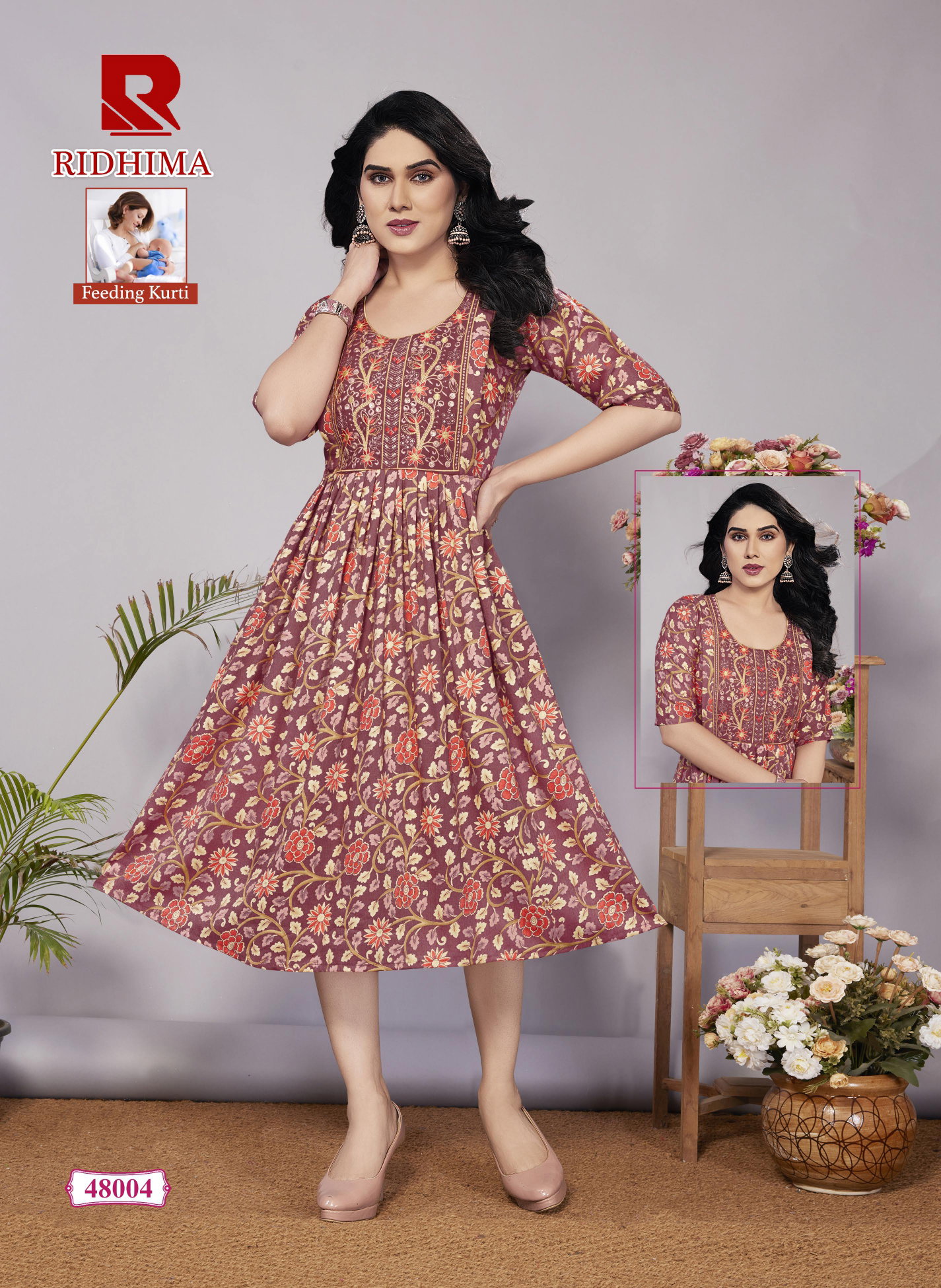 Raashi Ridhima Elegant Capsule Printed Feeding Kurti Collection
