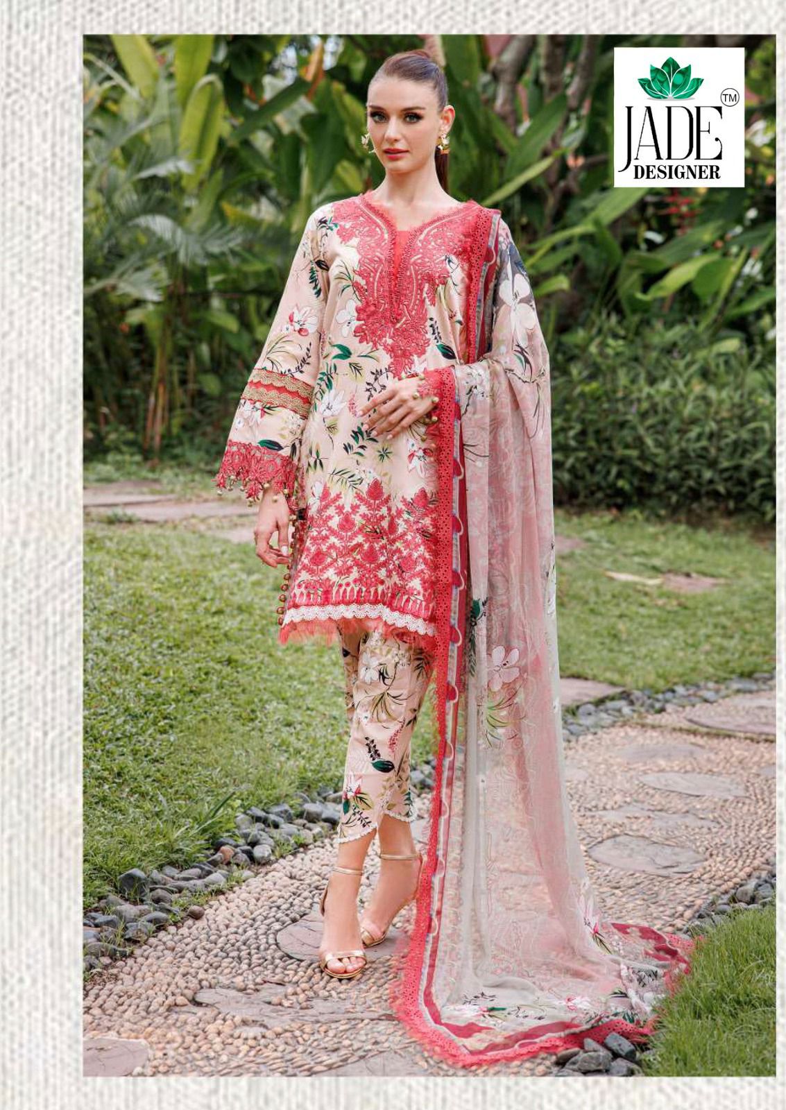Jade Crimsons Vol 12 Exclusive Heavy Lawn Dress Material Collection