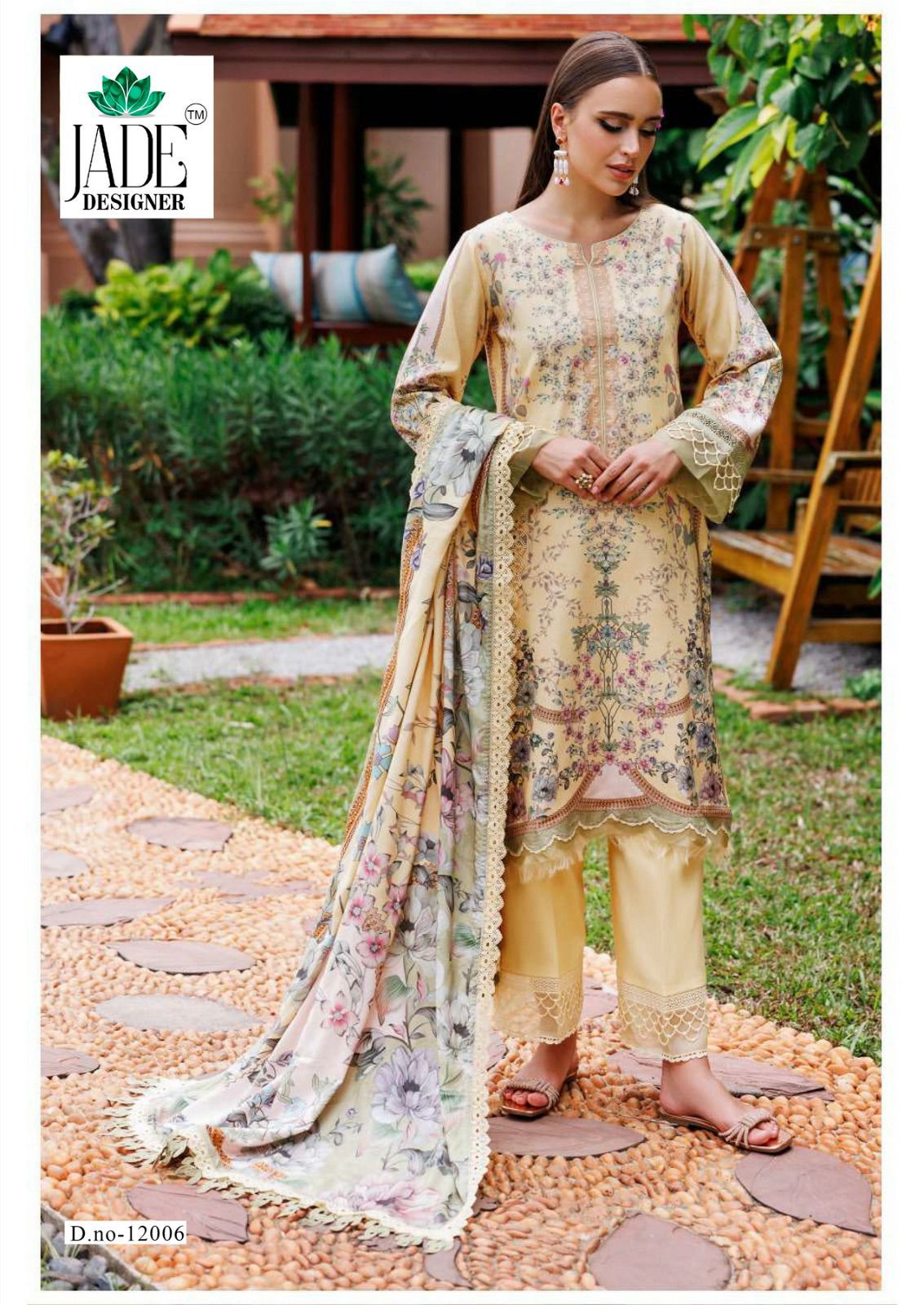 Jade Crimsons Vol 12 Exclusive Heavy Lawn Dress Material Collection