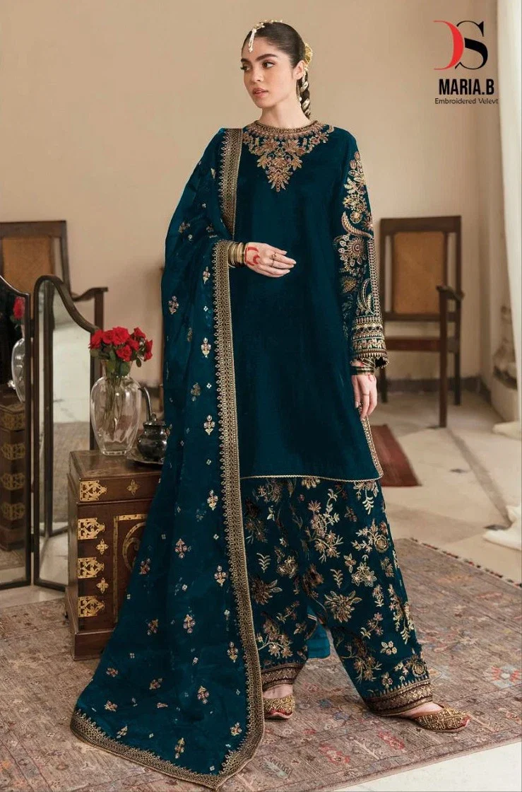 Deepsy Maria B 104 Velvet Pakistani Salwar Suit