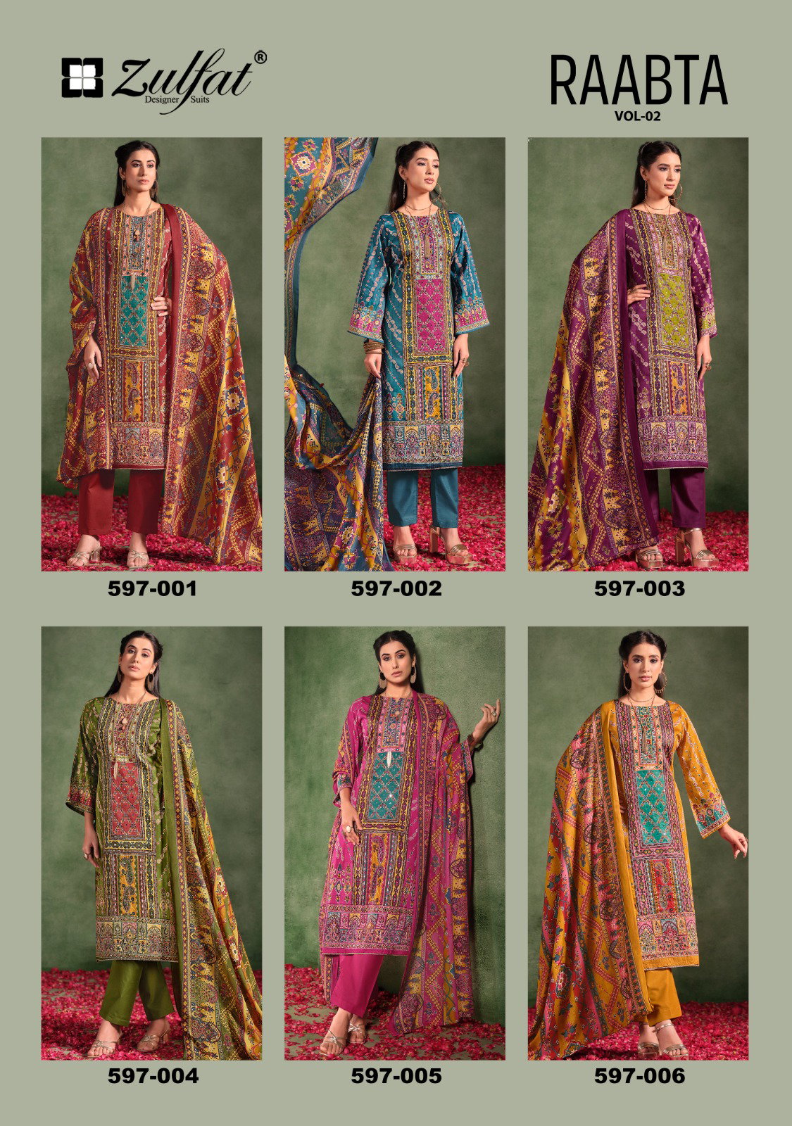 Zulfat Raabta Vol 2 Jam Cotton Dress Material Collection