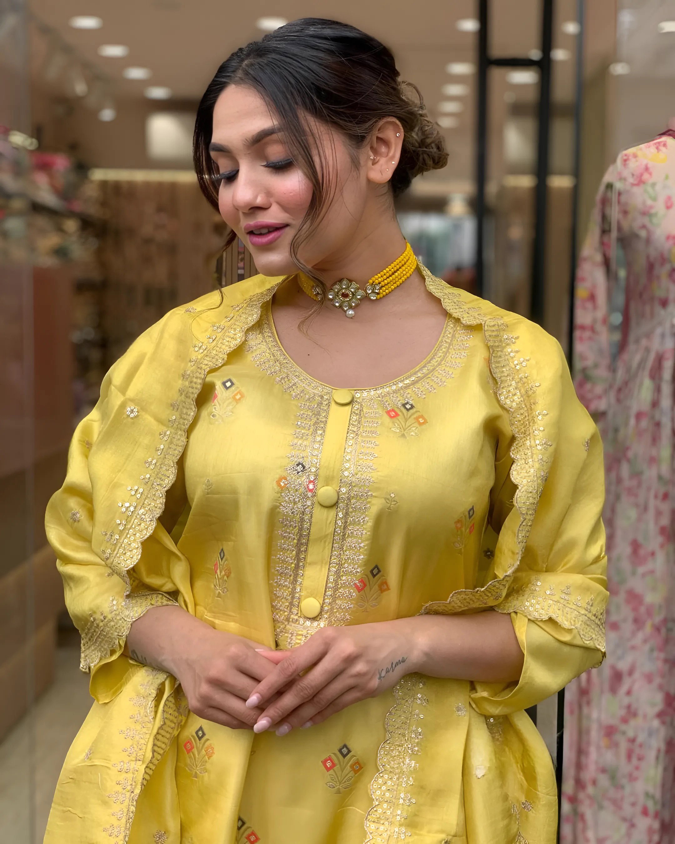 Mahika 01 Viscose Jacquard Kurti Bottom With Dupatta