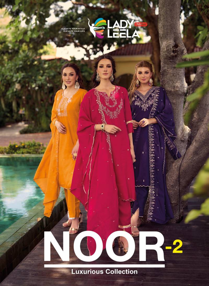 Lady Leela Noor 2 Kurti Pant With Dupatta Collection