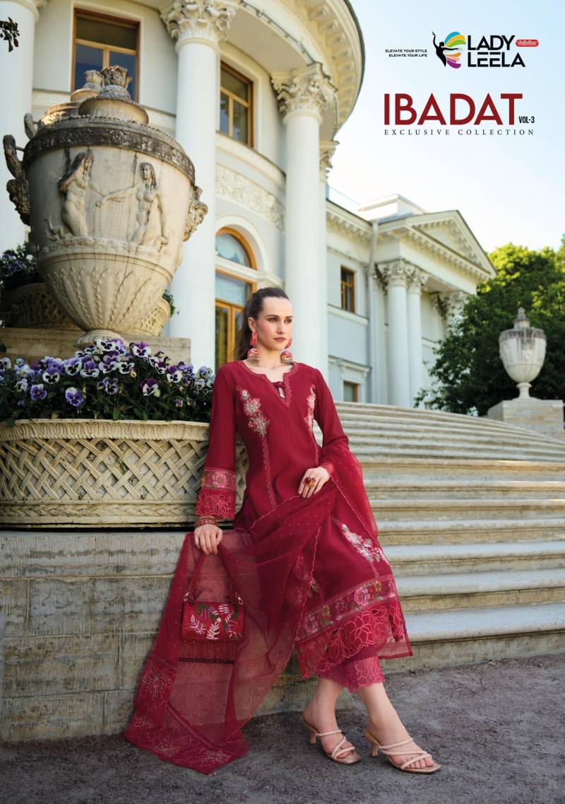 Lady Leela Ibadat Vol 3 Kurti Pant With Dupatta Collection
