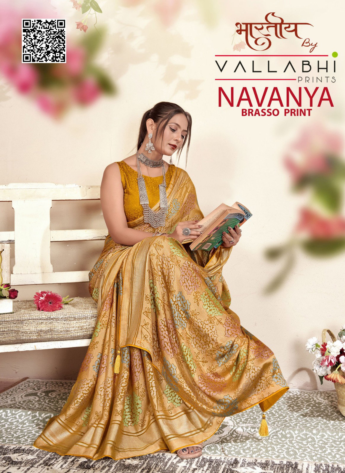 Vallabhi Navanya Brasso Printed Fancy Saree Collection