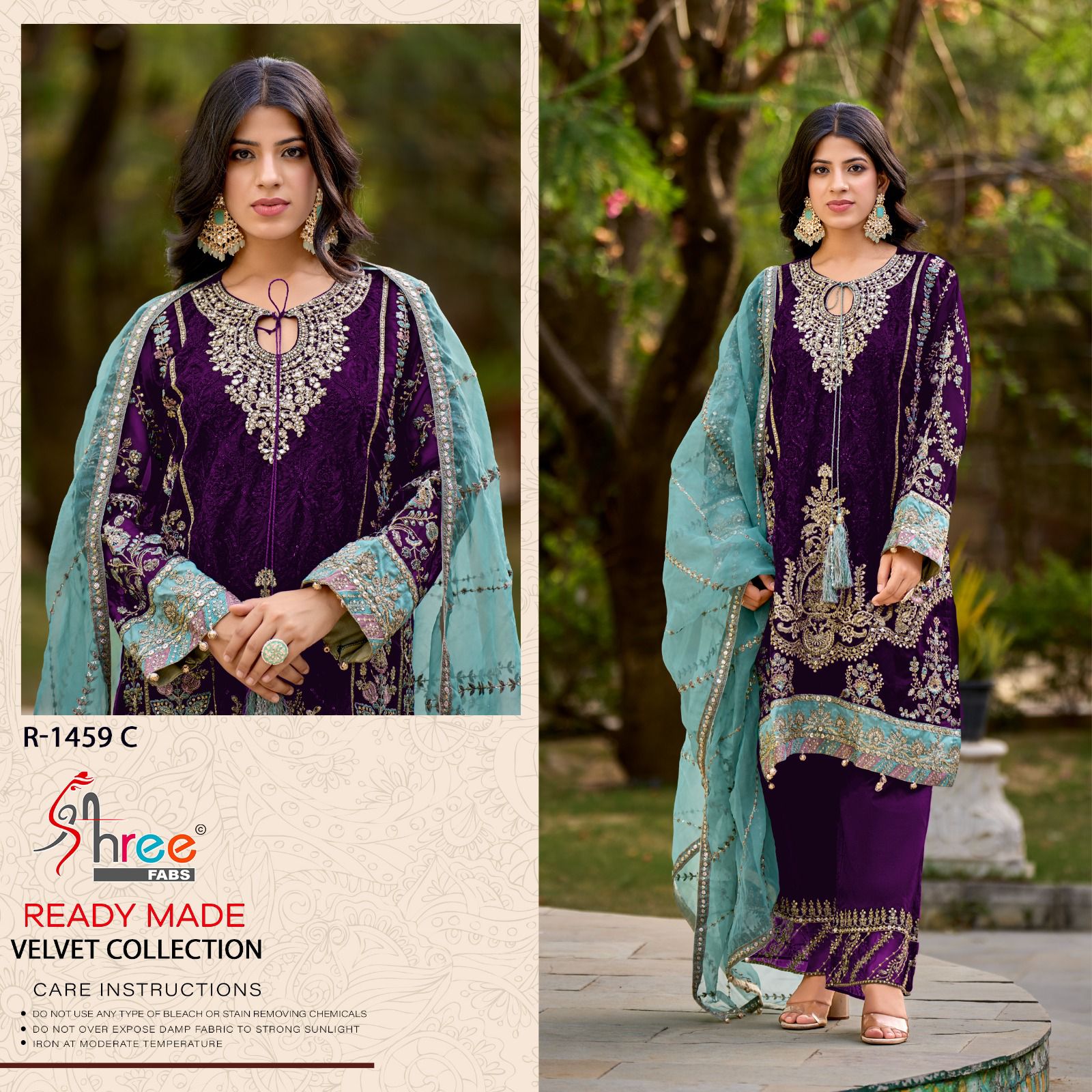 Shree R 1459 Velvet Ready Made Pakistani Salwar Suits
