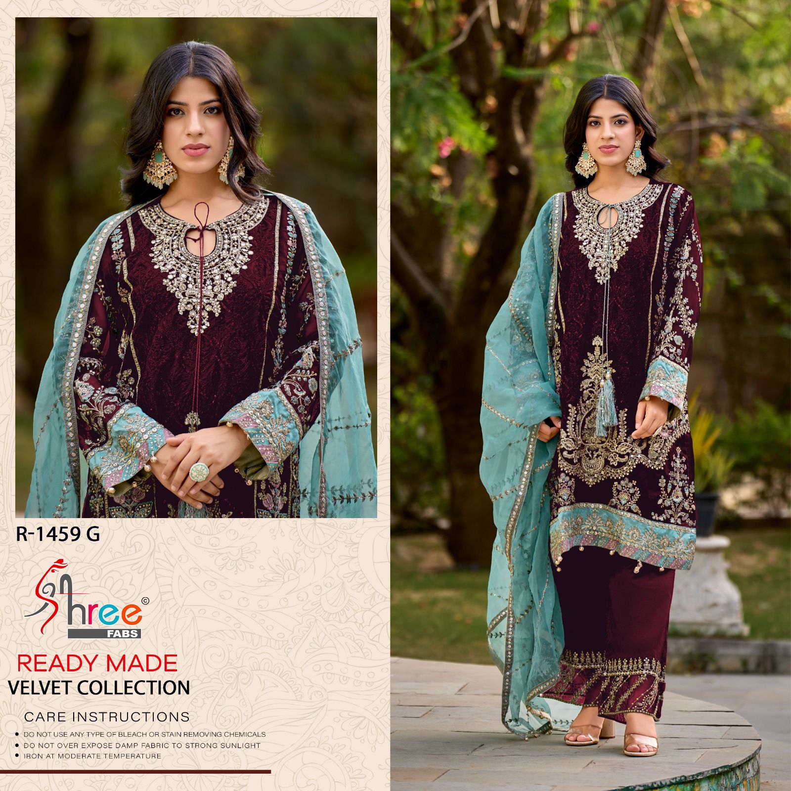 Shree R 1459 Velvet Ready Made Pakistani Salwar Suits
