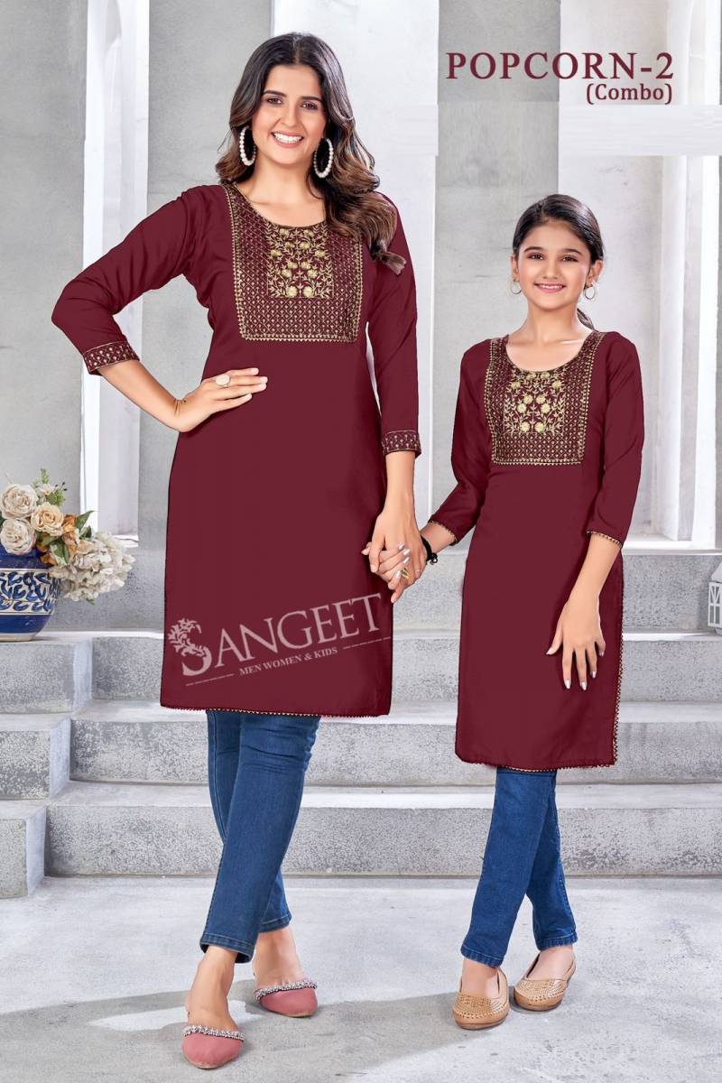 Popcorn 2 Kids Embroidered Kurti Collection
