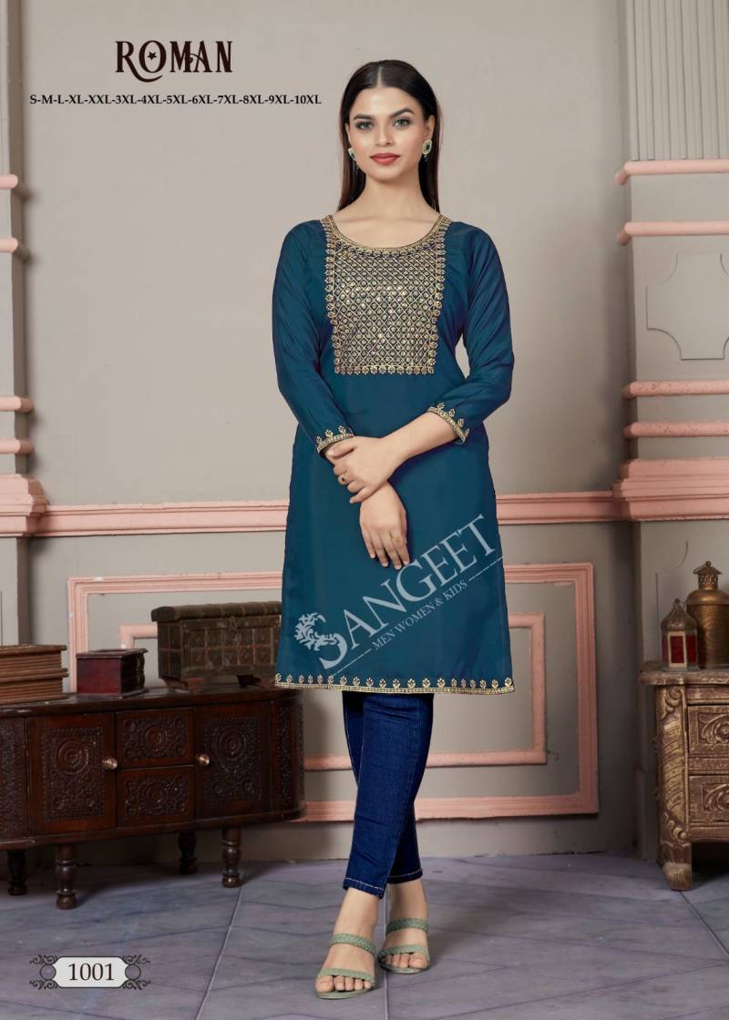 Sangeet Roman Fancy Embroidered Kurti Collection