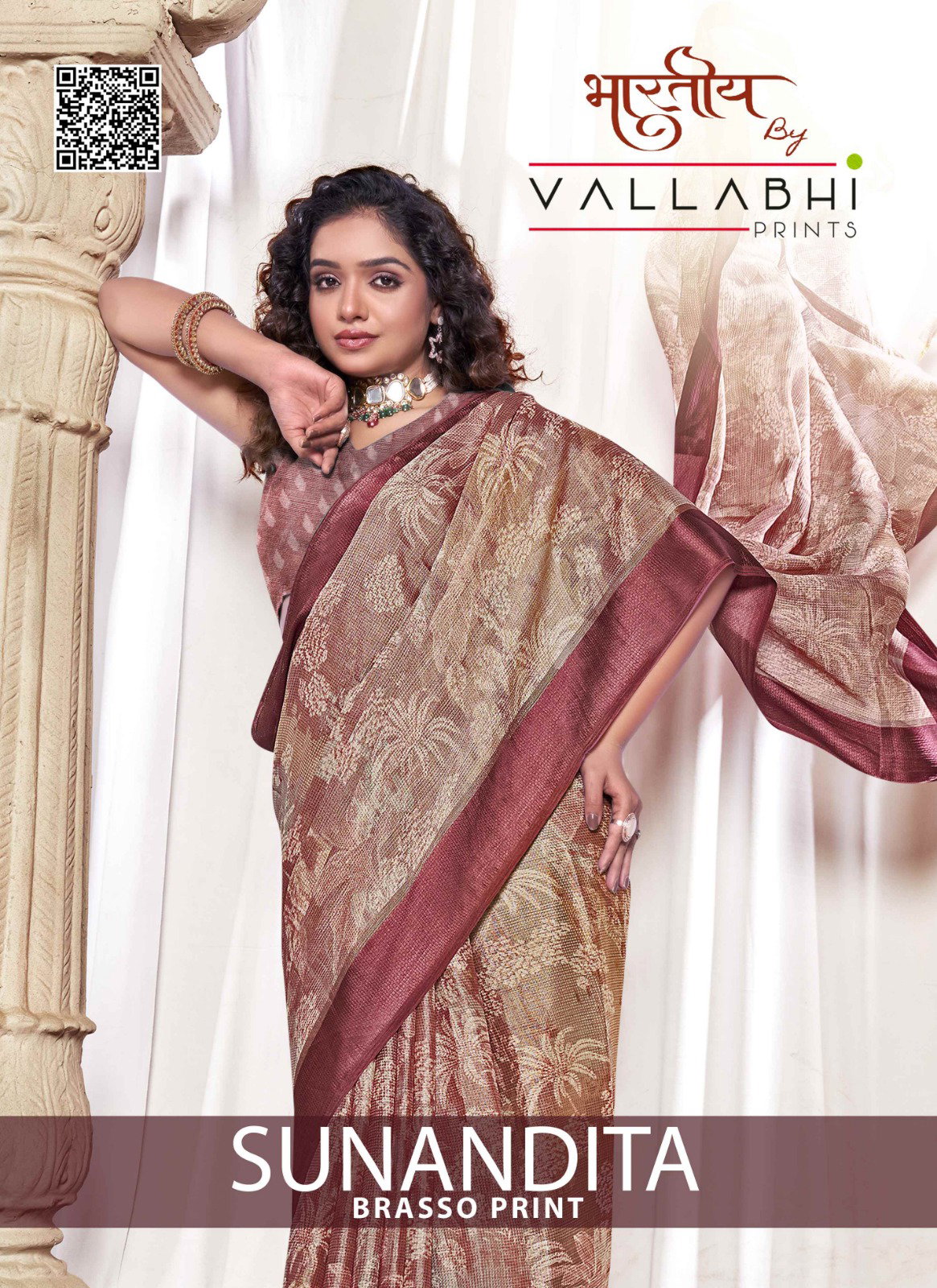 Vallabhi Sunandita Brasso Printed Fancy Saree Collection