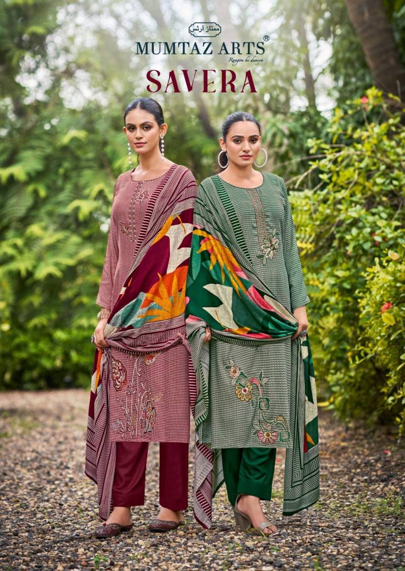 Mumtaz Savera Pashmina Digital Printed Dress Material