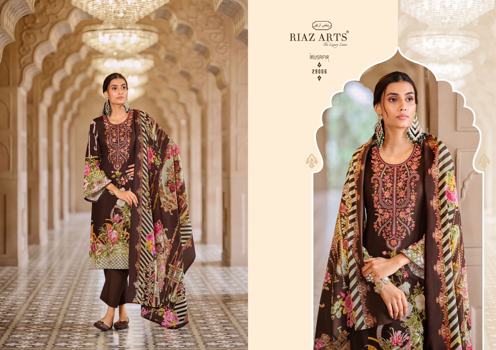Riaz Arts Musafir Vol 18 Lawn Digital Printed Dress Material Collection