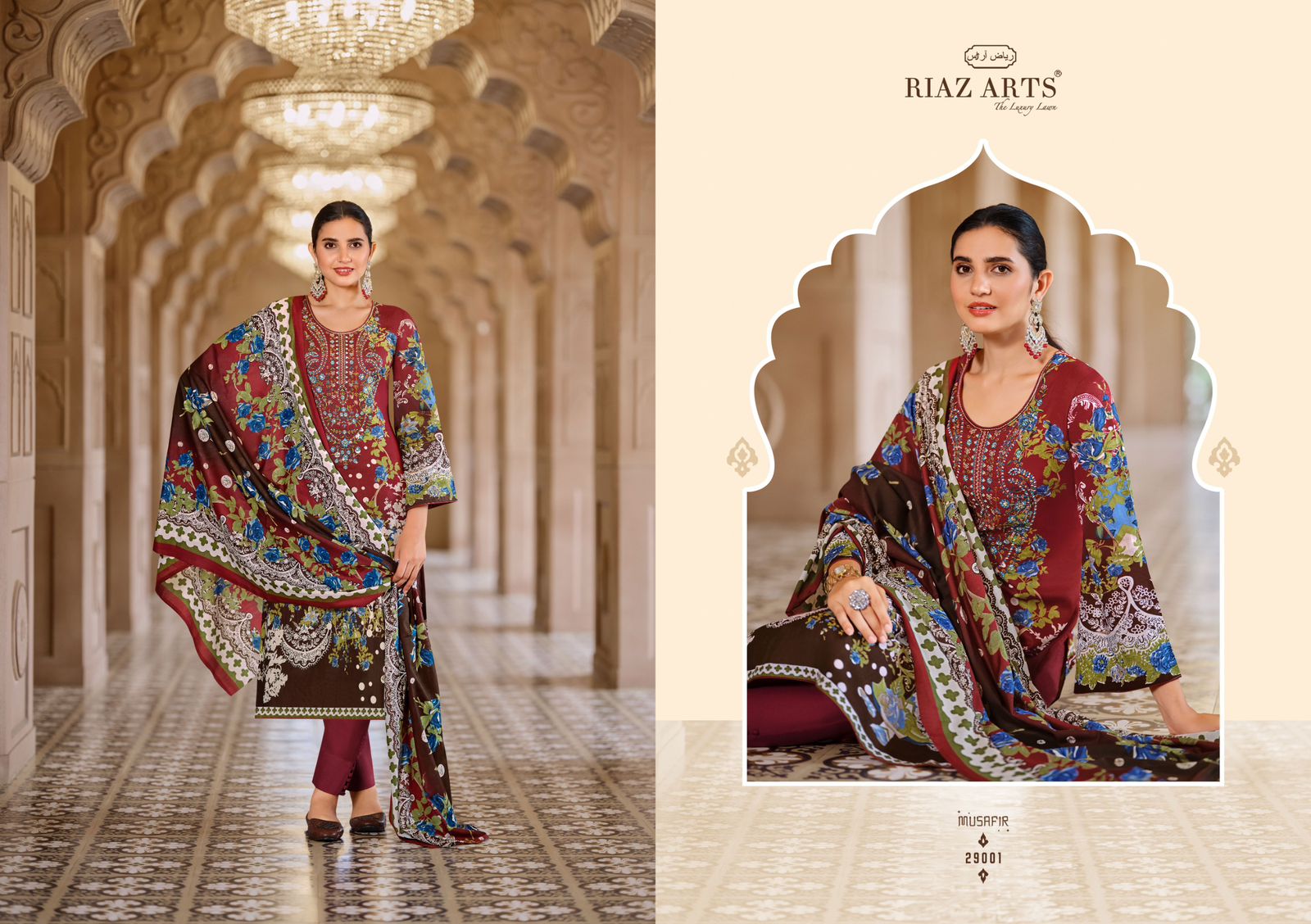 Riaz Arts Musafir Vol 18 Lawn Digital Printed Dress Material Collection