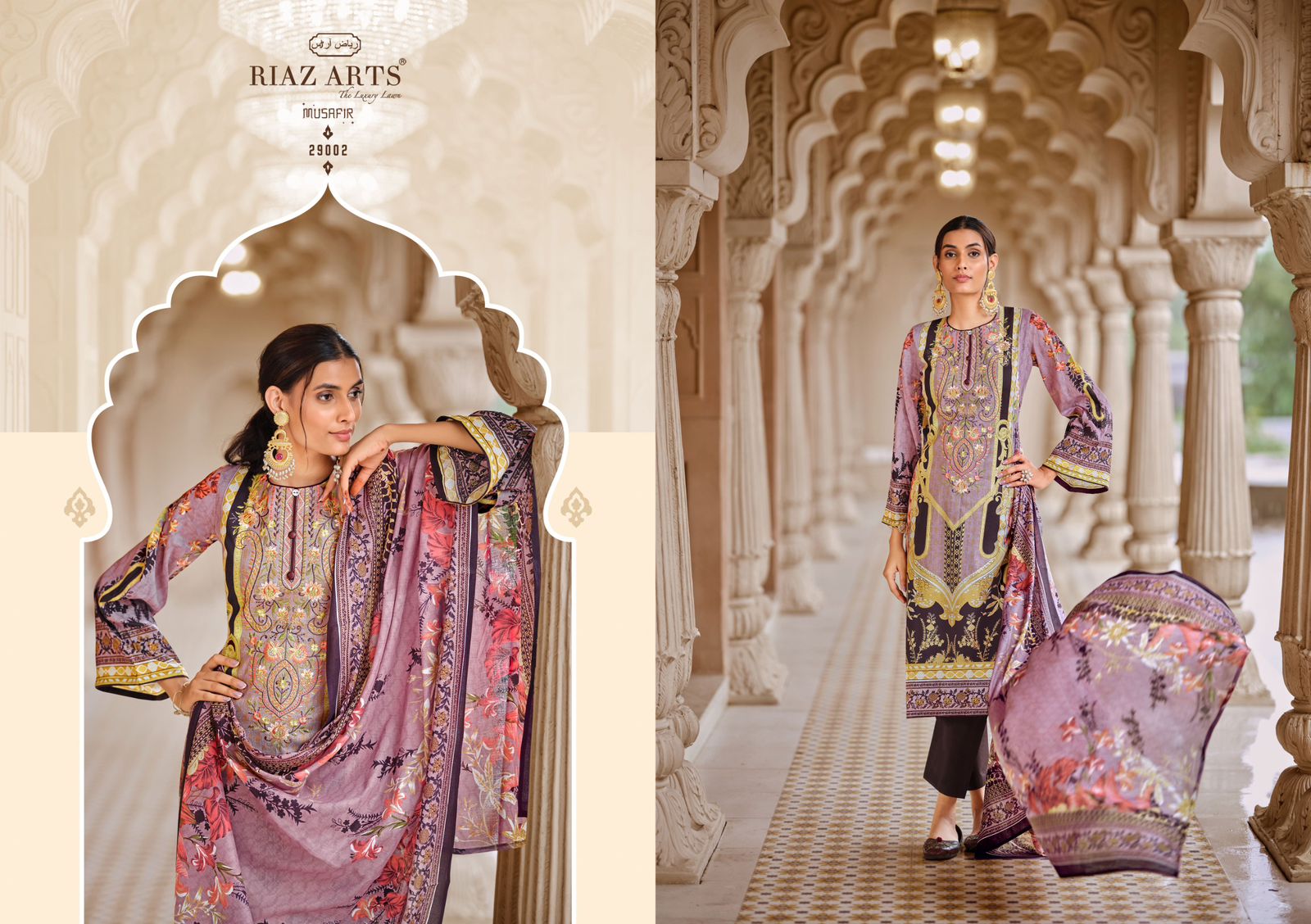 Riaz Arts Musafir Vol 18 Lawn Digital Printed Dress Material Collection