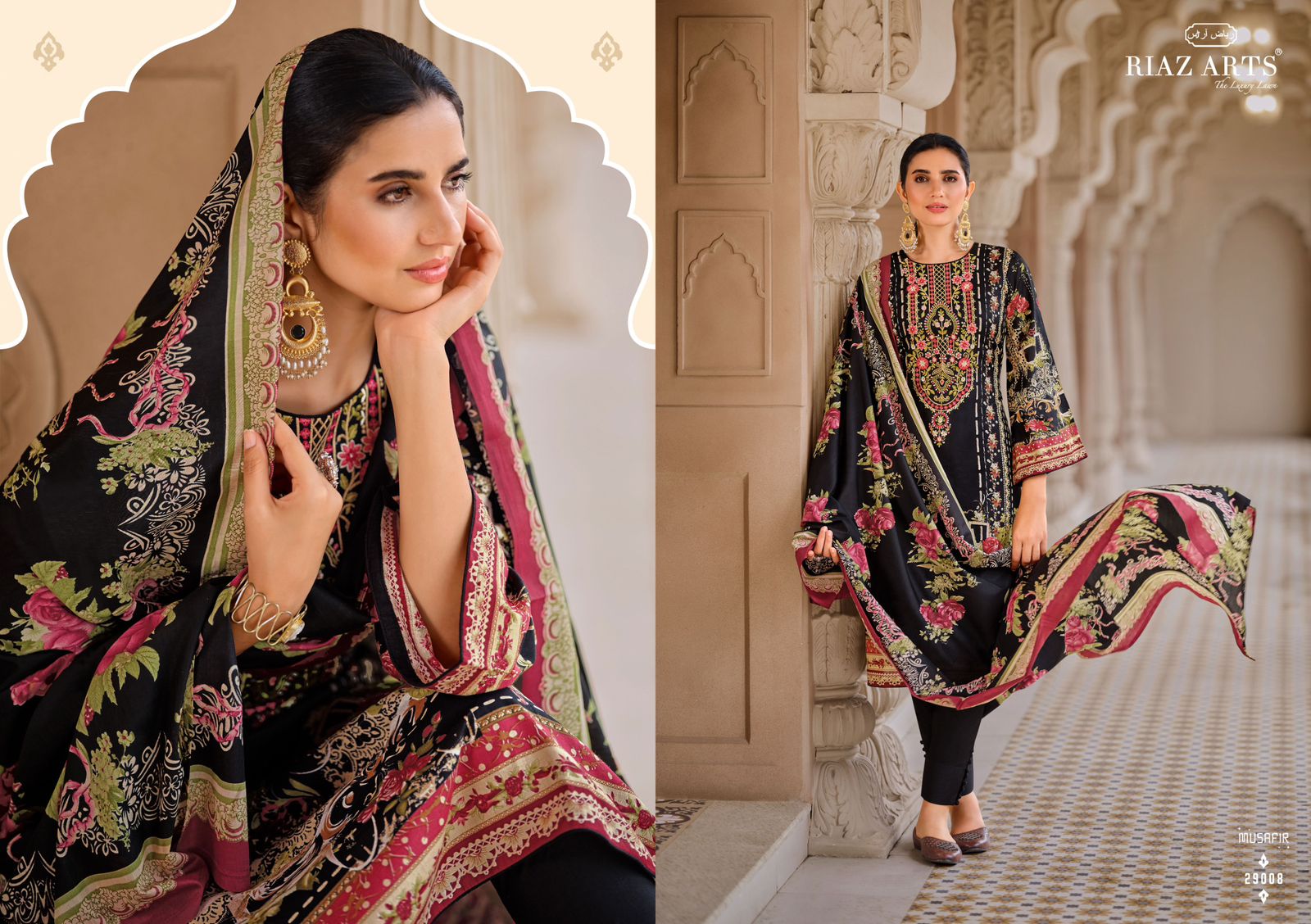 Riaz Arts Musafir Vol 18 Lawn Digital Printed Dress Material Collection
