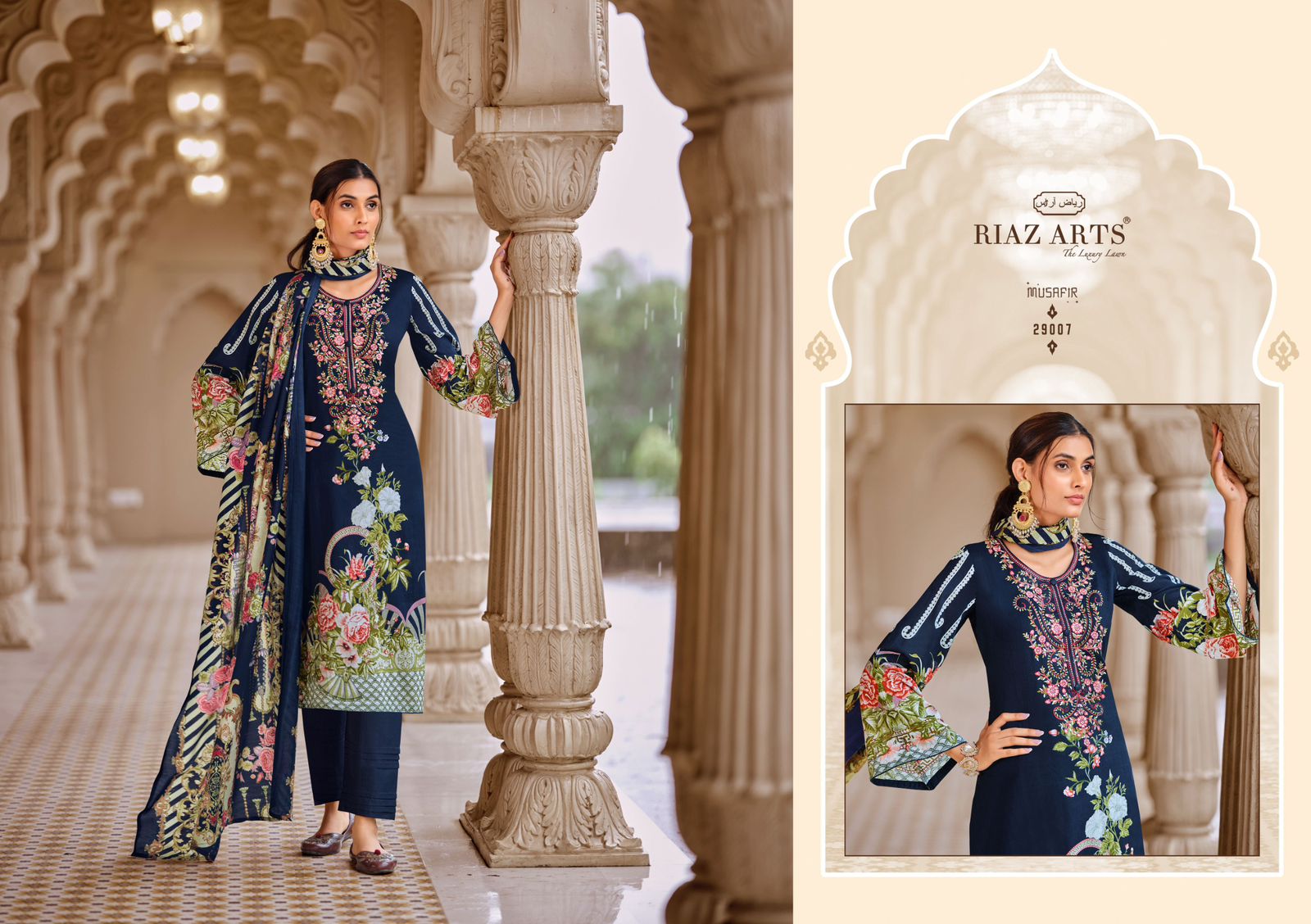 Riaz Arts Musafir Vol 18 Lawn Digital Printed Dress Material Collection