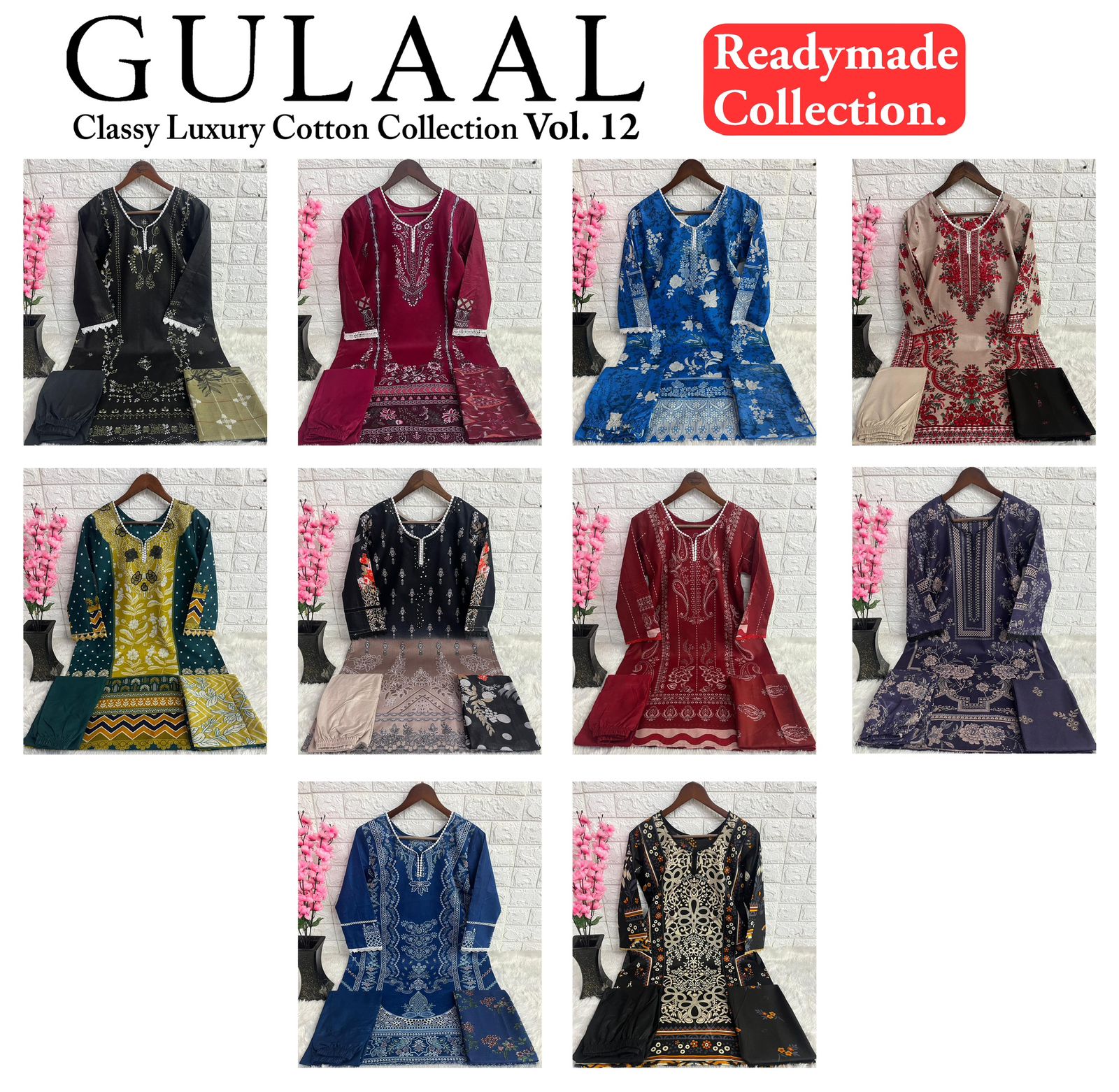 Gulaal Classy Luxury Cotton Collection Vol 12 Ready Made Collection