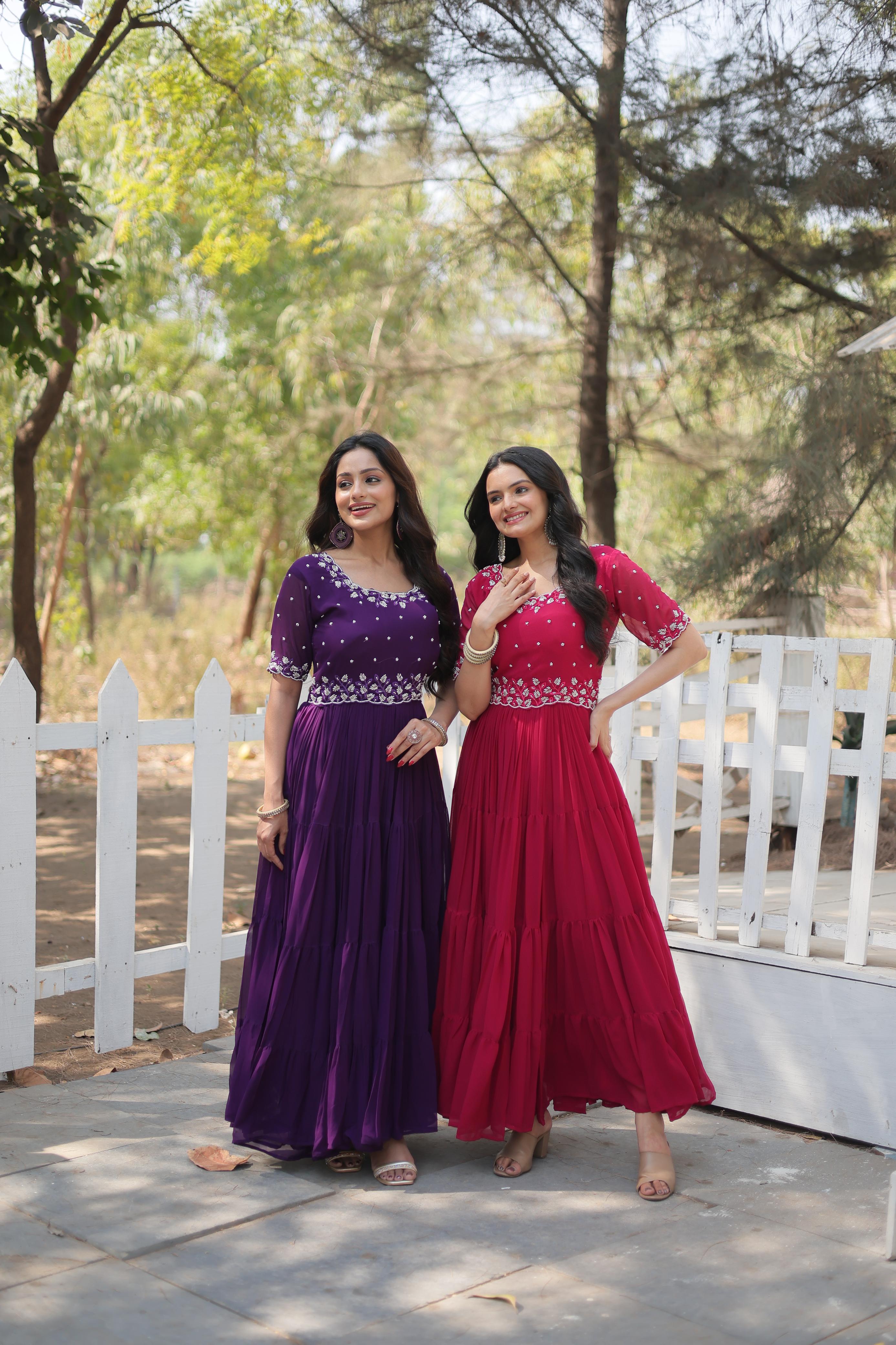 Anamika 1112 Faux Blooming Designer Gown Collection