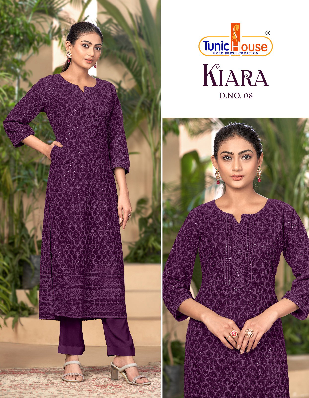 Tunic House Kiara Georgette Chikankari Kurti Collection