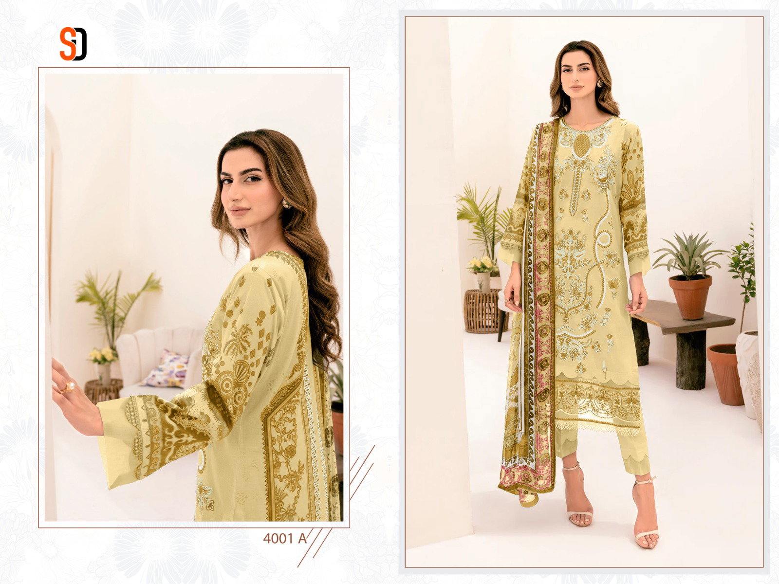 Shraddha Chevron Vol 4 Chiffon Dupatta Pakistani Suit