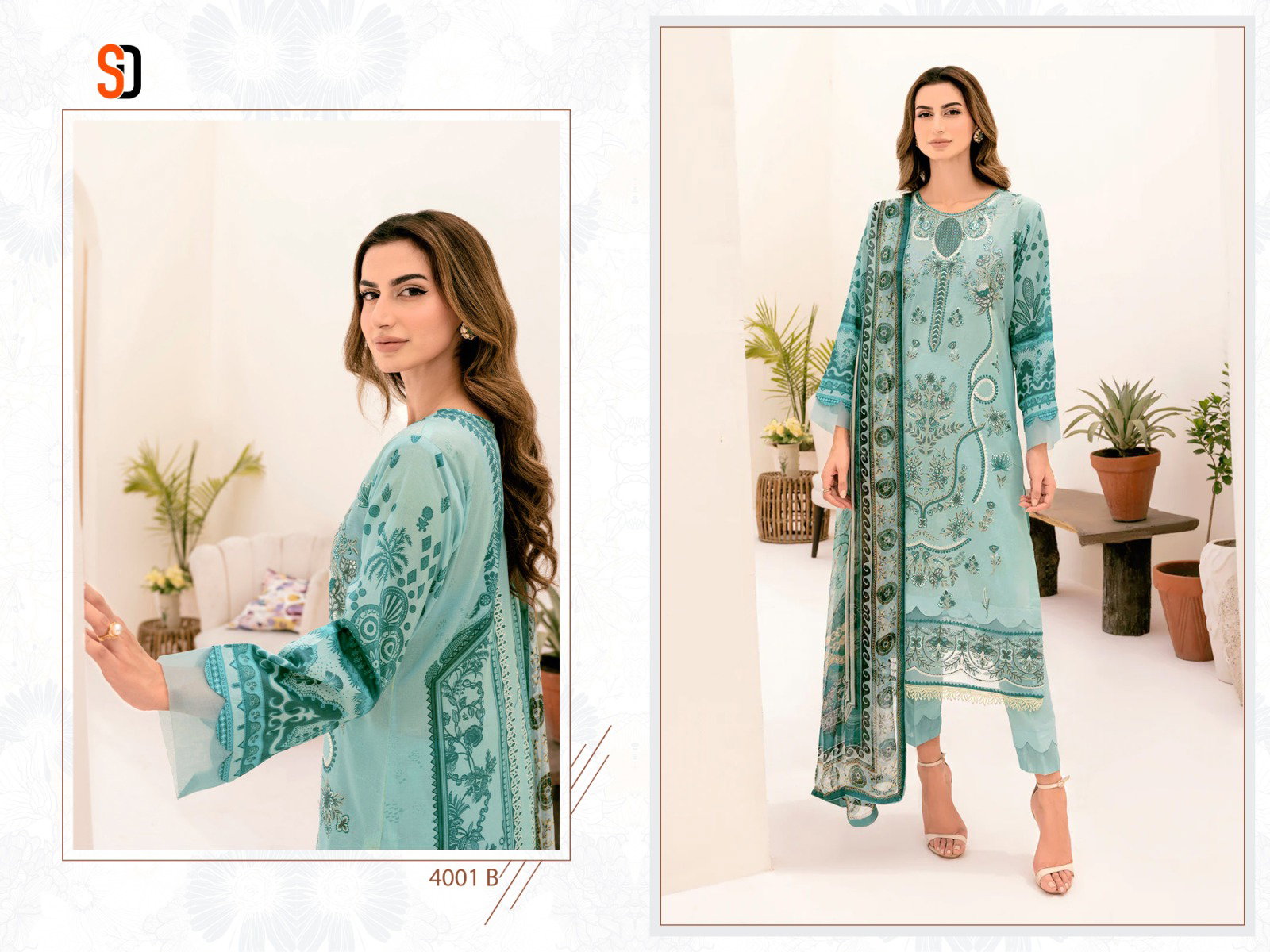 Shraddha Chevron Vol 4 Chiffon Dupatta Pakistani Suit