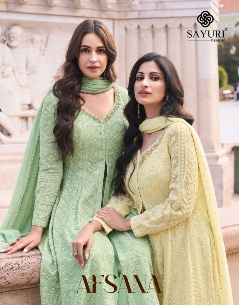 Sayuri Afsana Georgette Designer Indo Western Collection