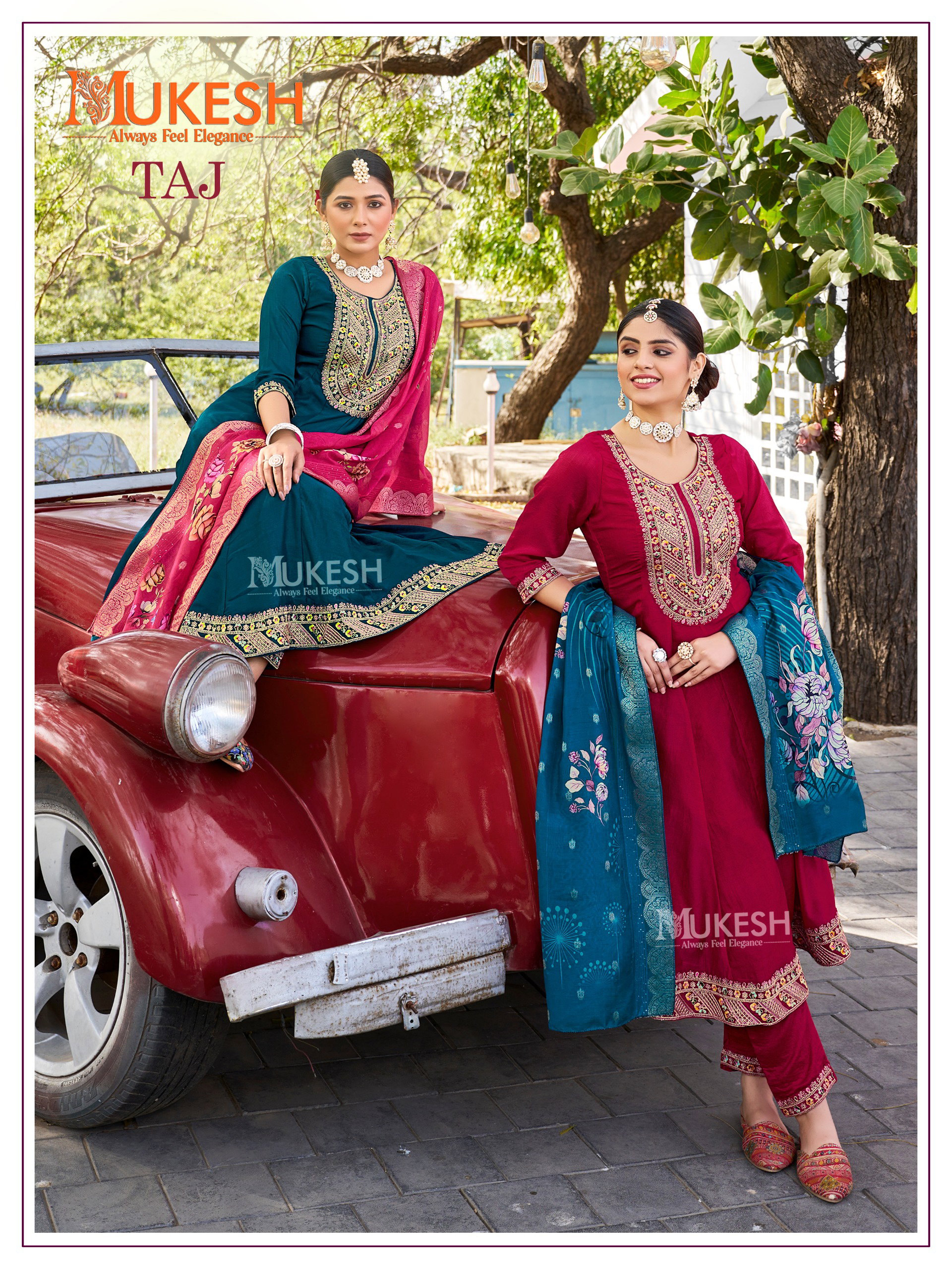  TAJ Anarkali Gown With Pant And Dupatta