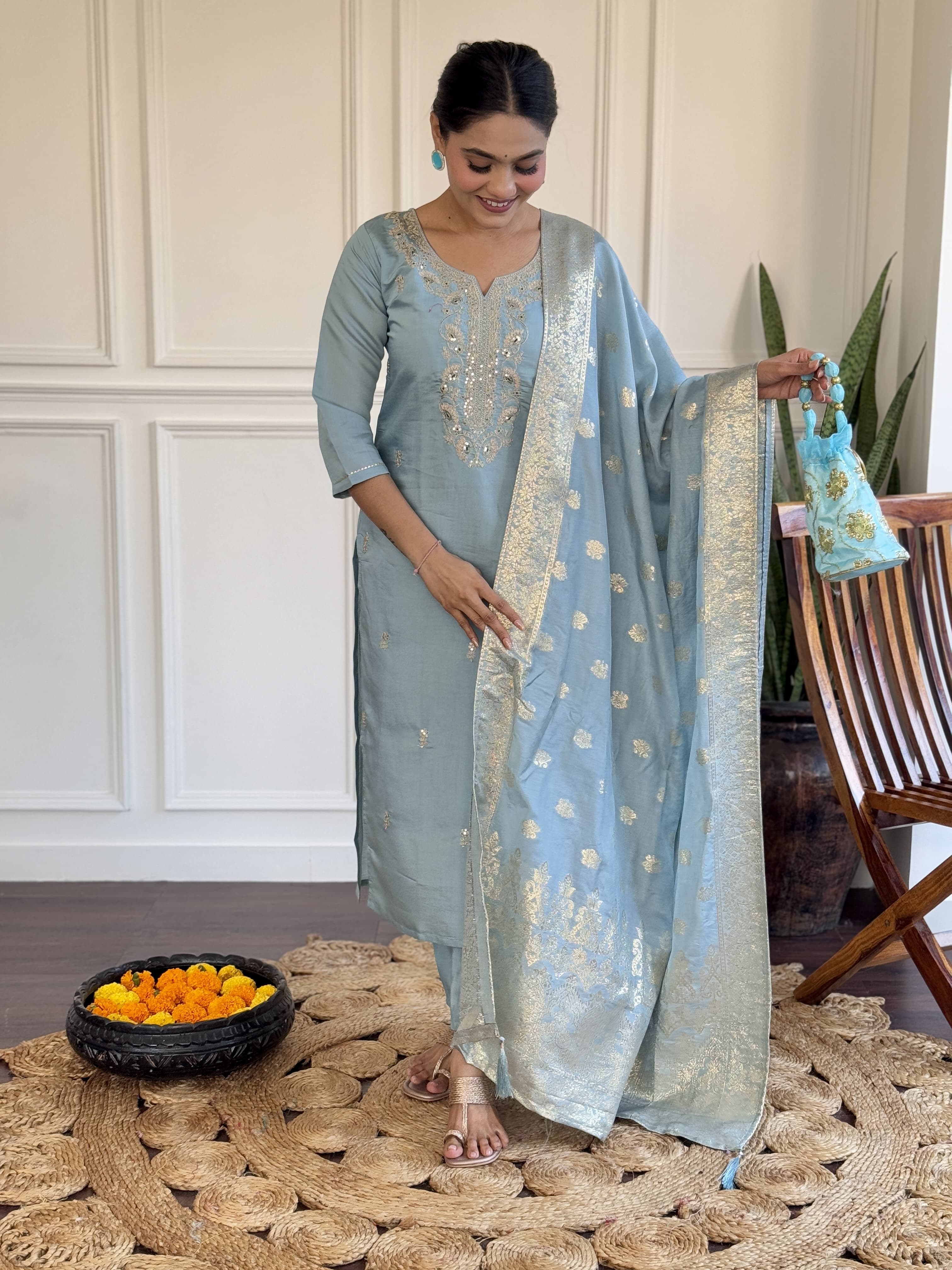 KUSUMA KL-02 KURTI PANT WITH DUPATTA COLLECTION