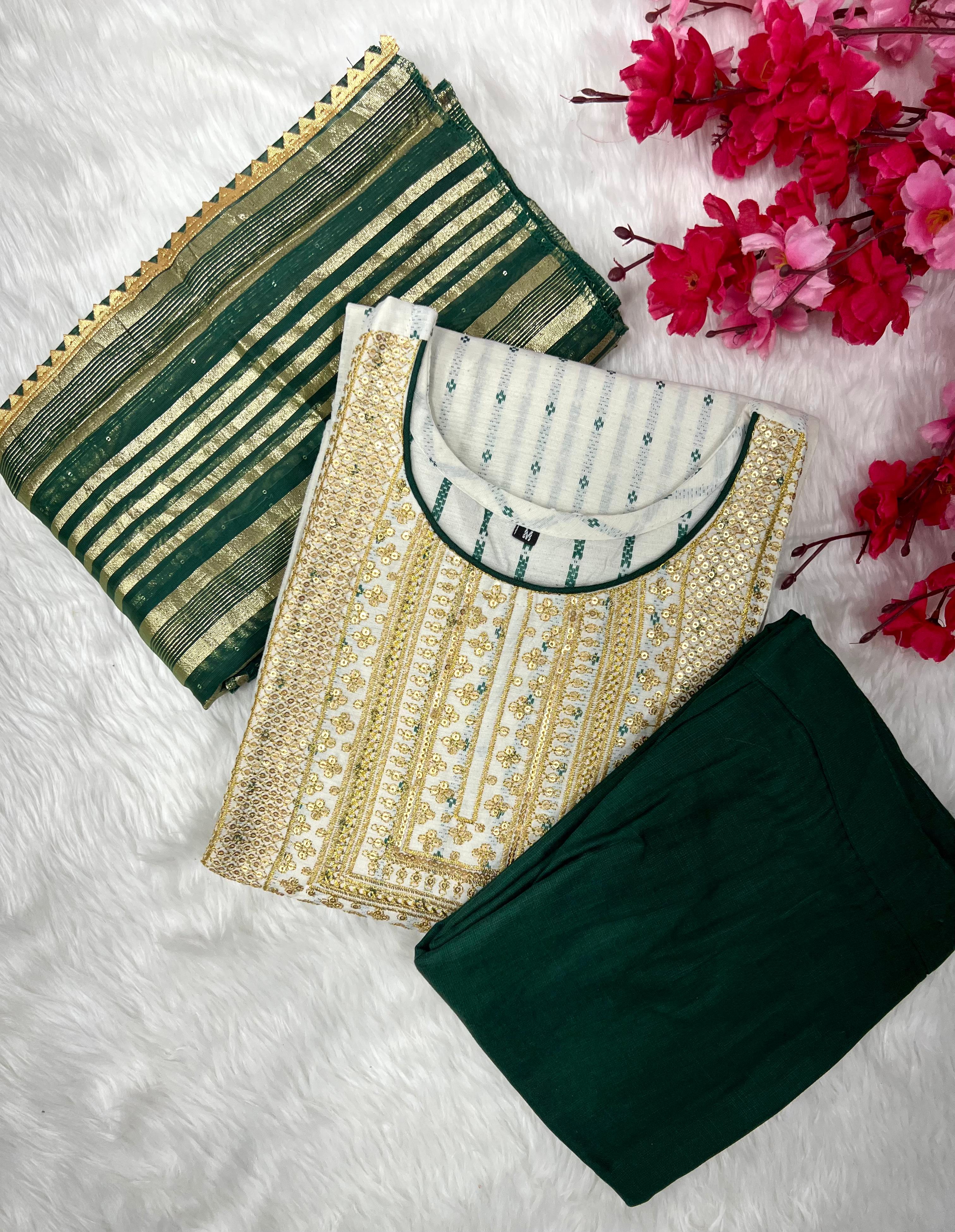 KUSUMA V 01 Designers Kurti Pent Dupatta Set