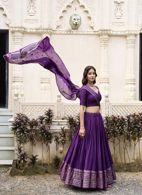 Priyadarshi 001 Pure Chanderi Occasion Wear Lehenga Choli