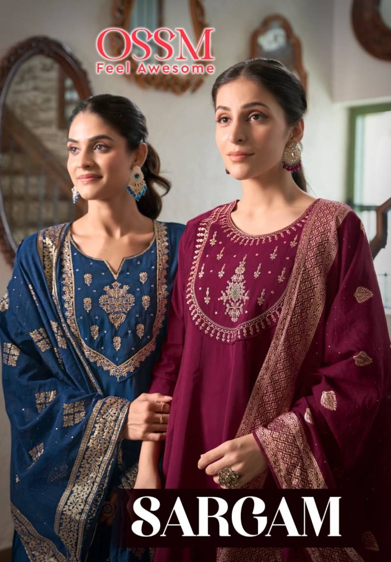 Ossm Sargam Anarkali Vol 1 Kurti Bottom With Dupatta