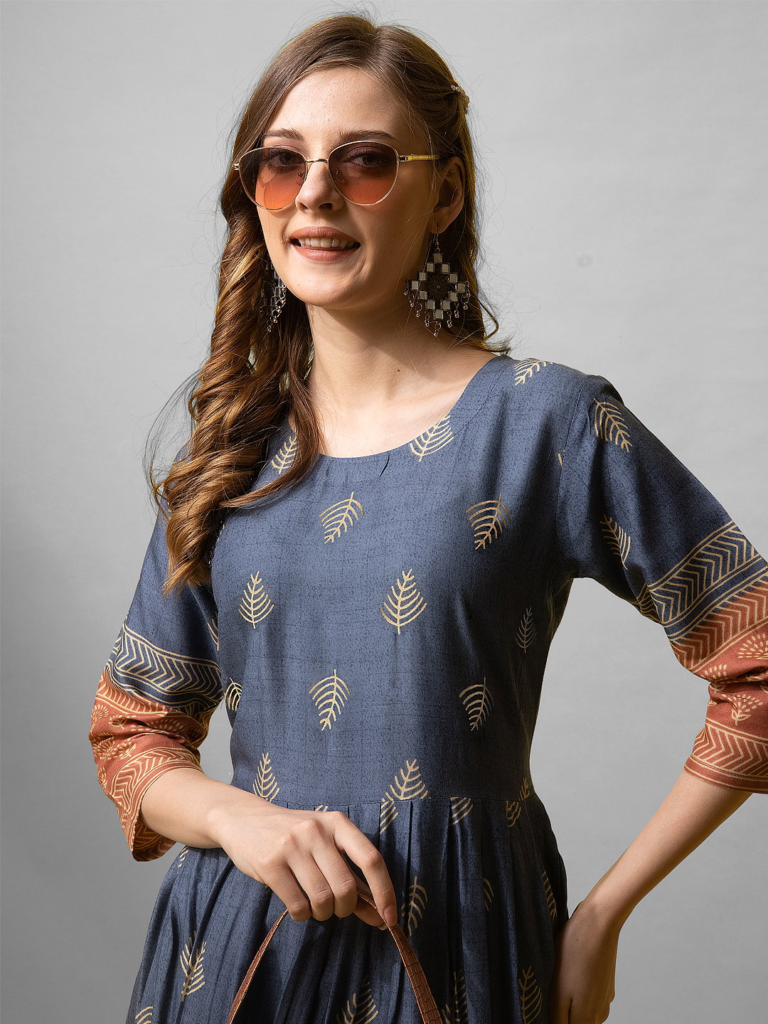 AR 1156 RAYON PRINT ANARKALI KURTI