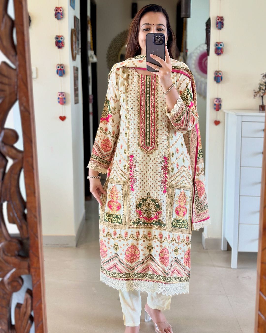 KUSUMA AK-02 KURTI WITH BOTTOM DUPATTA COLLECTION
