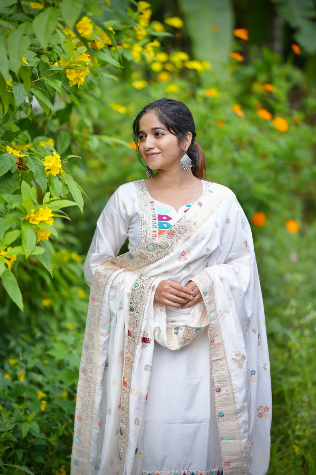KASUMA BK-02 DESIGNER CHANDERI HEAVY SUIT SET 